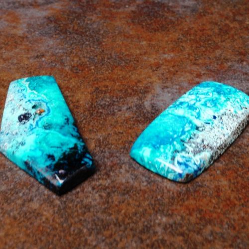 Mixed shape Shattuckite Cabochons